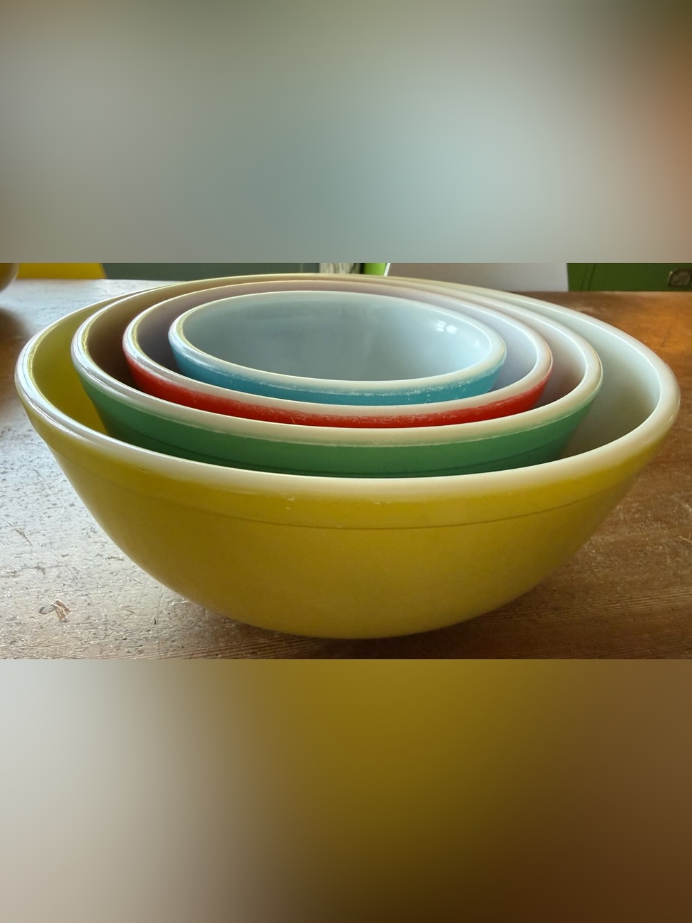 1940 PYREX Mixing Rainbow Bowl Set vintage